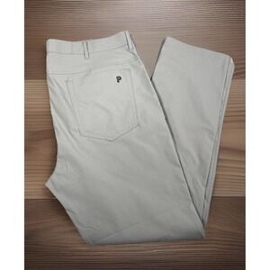 Public Rec Men Workday Pant 38x32.5 Fog Gray Performance Lightweight Zip Pocket